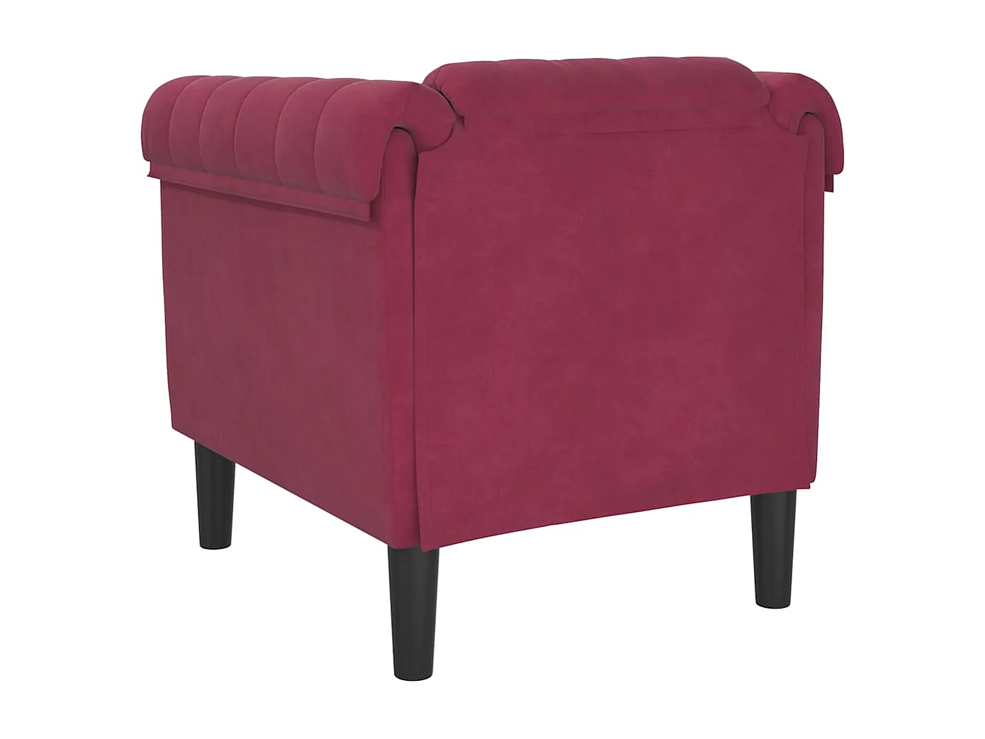 Fauteuil rouge bordeaux velours