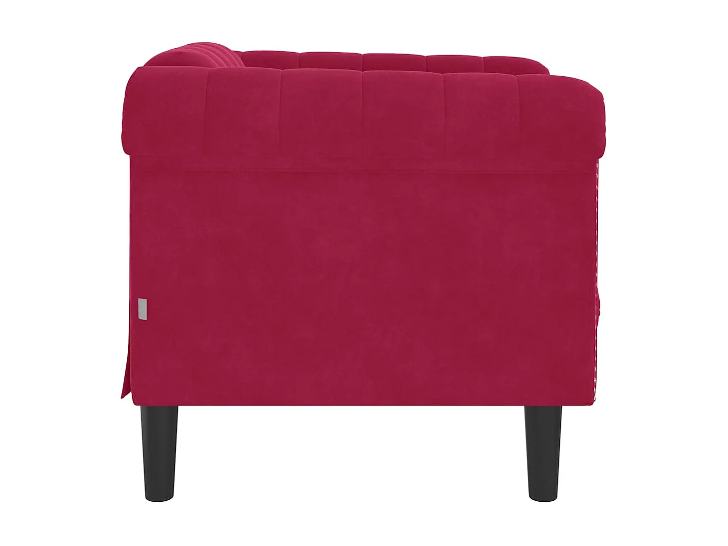 Sillón de terciopelo rojo tinto