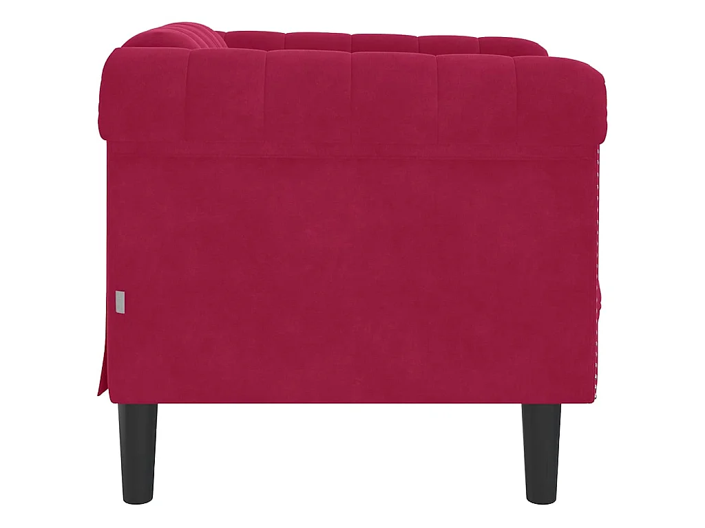 Poltrona Rosso Vino in Velluto