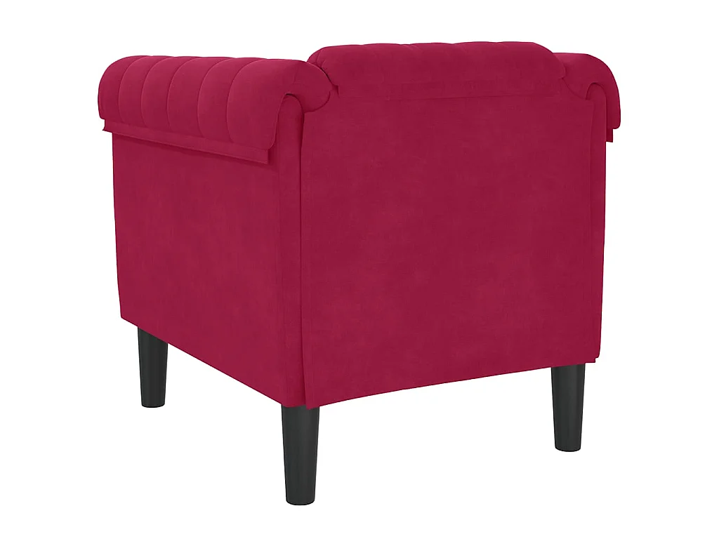 Poltrona Rosso Vino in Velluto