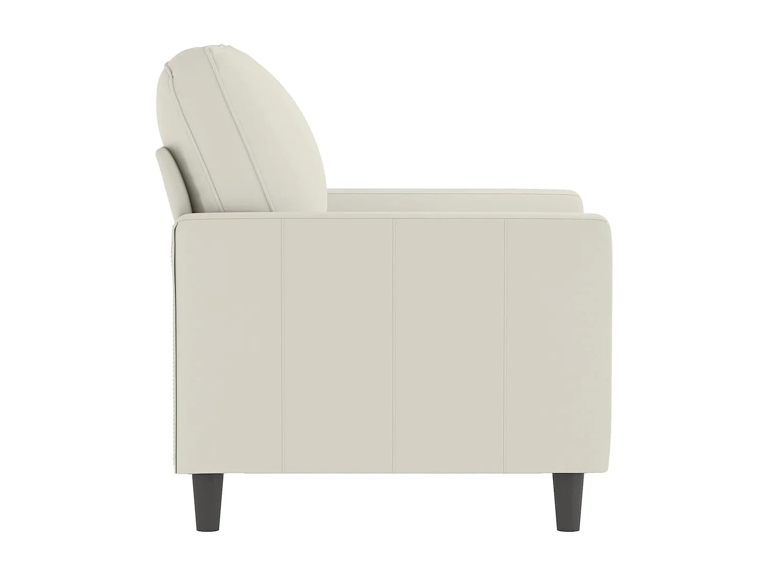 Fauteuil Crème 60 cm Velours