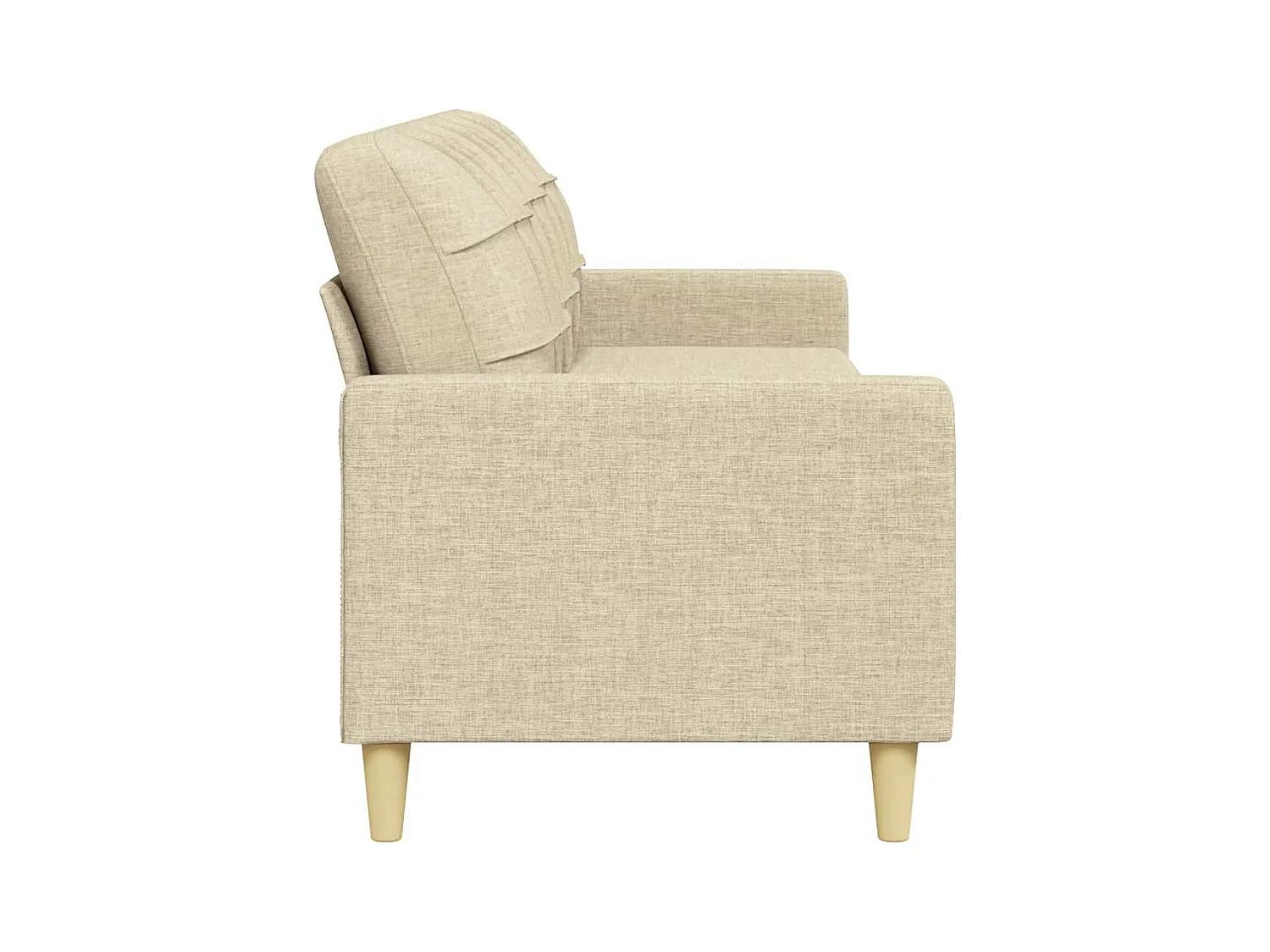 Canapé à 3 places Crème 210 cm Tissu