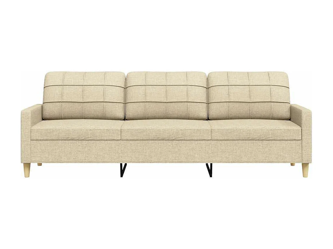 3-Sitzer-Sofa Creme 210 cm Stoff