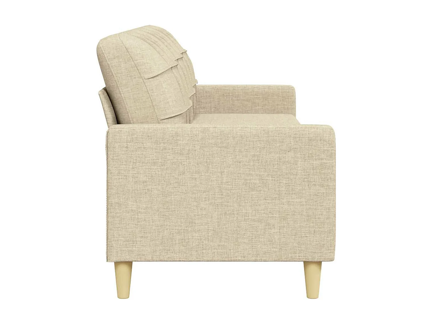 3-Sitzer-Sofa Creme 210 cm Stoff