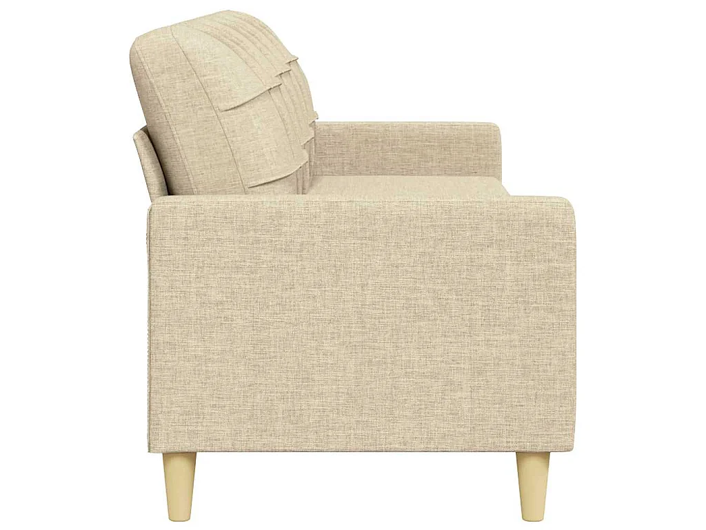 Canapé à 3 places Crème 210 cm Tissu