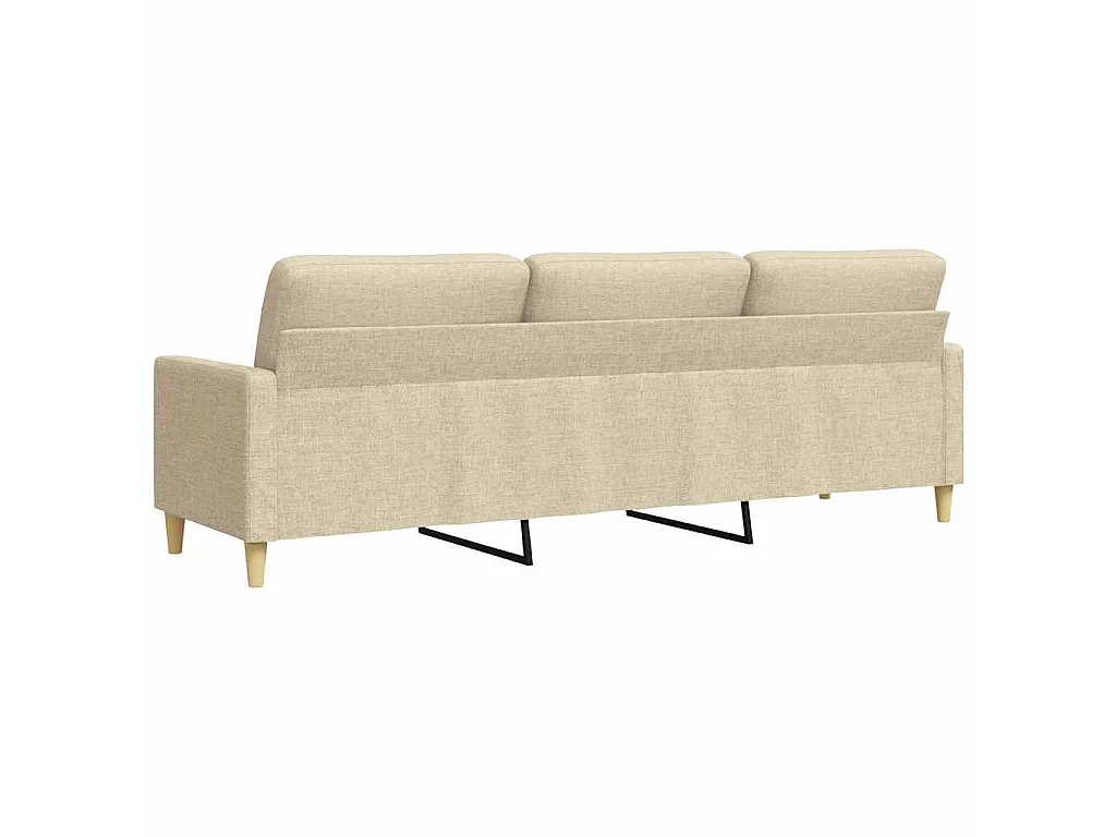 Canapé à 3 places Crème 210 cm Tissu