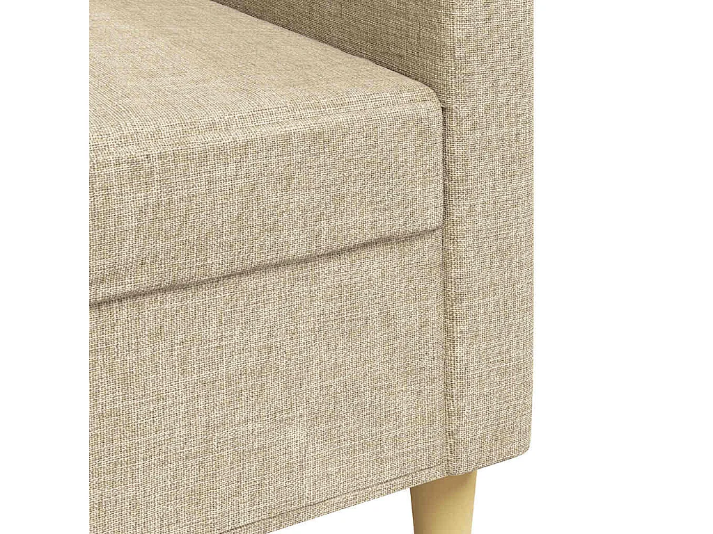 Canapé à 3 places Crème 210 cm Tissu