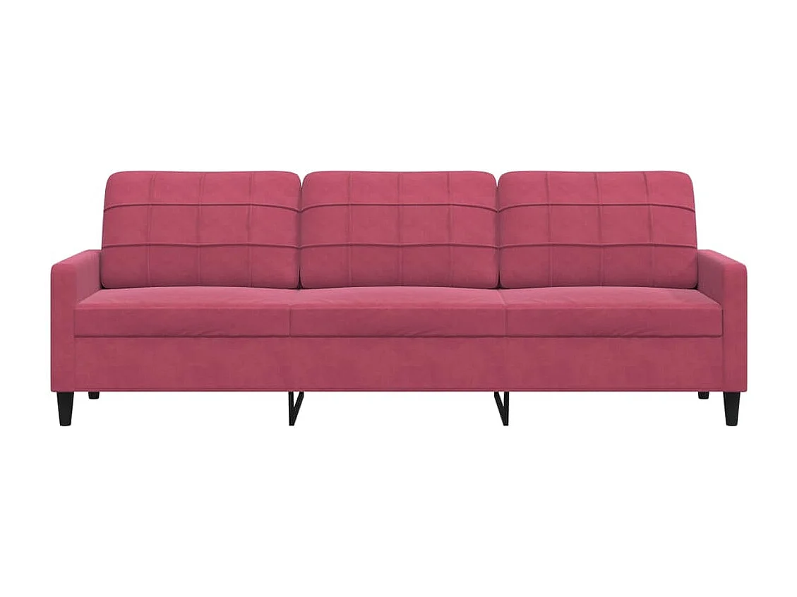 3-Sitzer-Sofa Weinrot 210 cm Samt