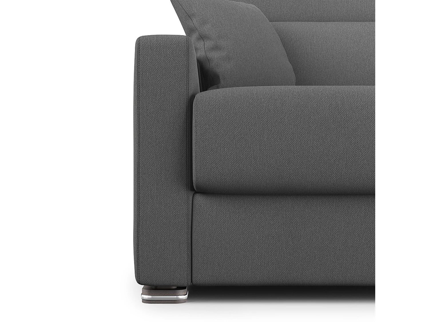 Amber Sofá cama convertible con tela desmontable 191 cm (mat. 140x197) Antracita