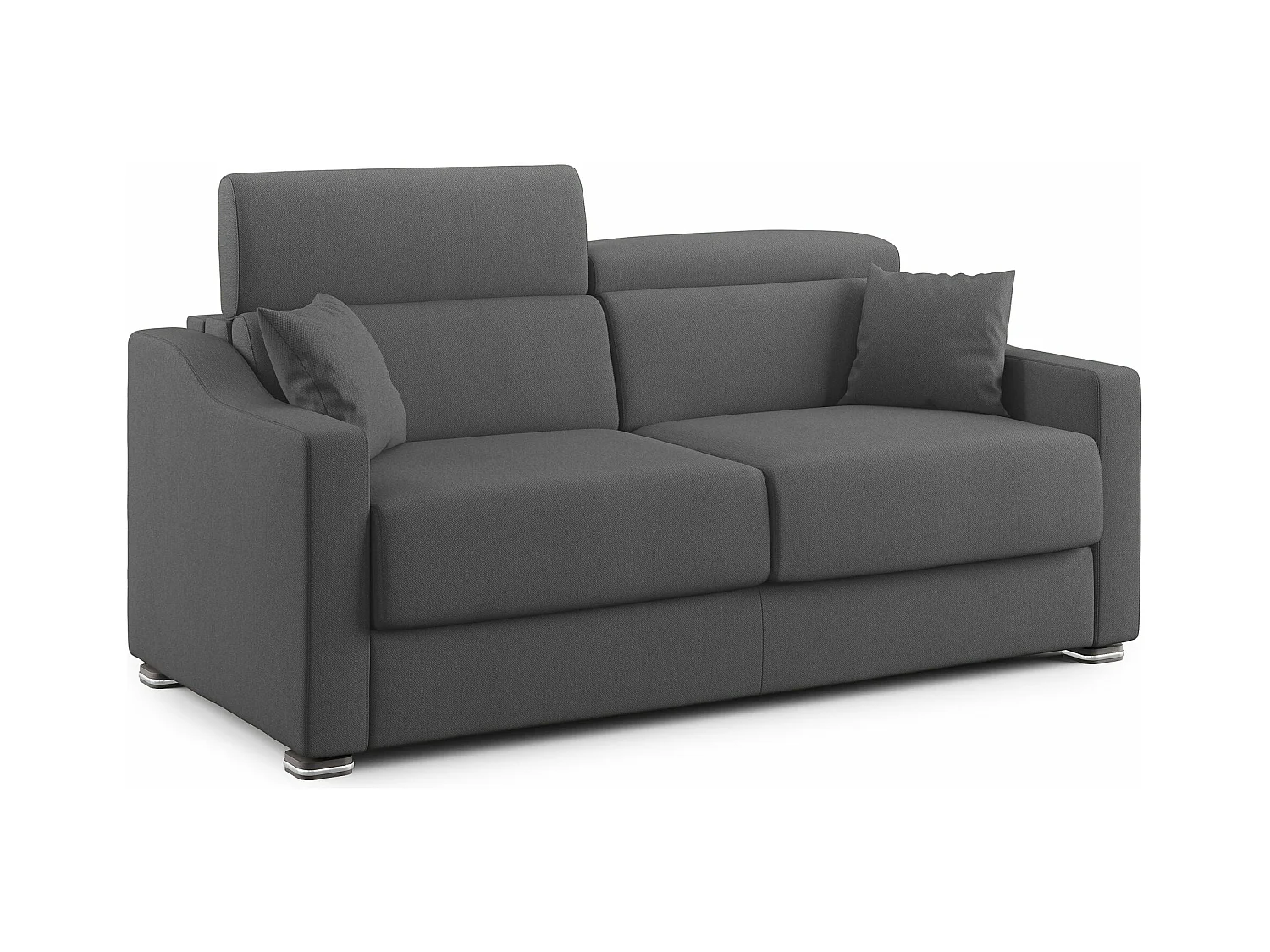 Amber Canapé lit convertible en tissu détachable T05 171 cm (mat. 120x197)  anthracite