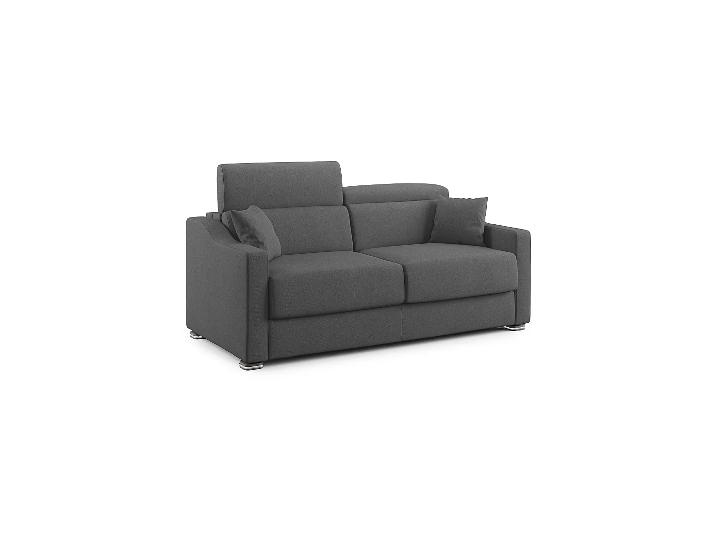 Amber Canapé lit convertible en tissu détachable T05 171 cm (mat. 120x197)  anthracite