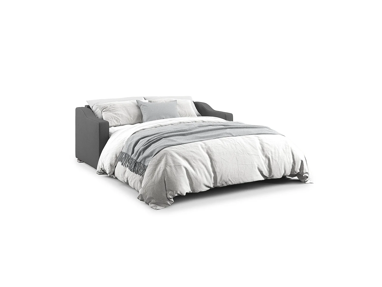Amber Canapé lit convertible en tissu détachable T05 171 cm (mat. 120x197)  anthracite