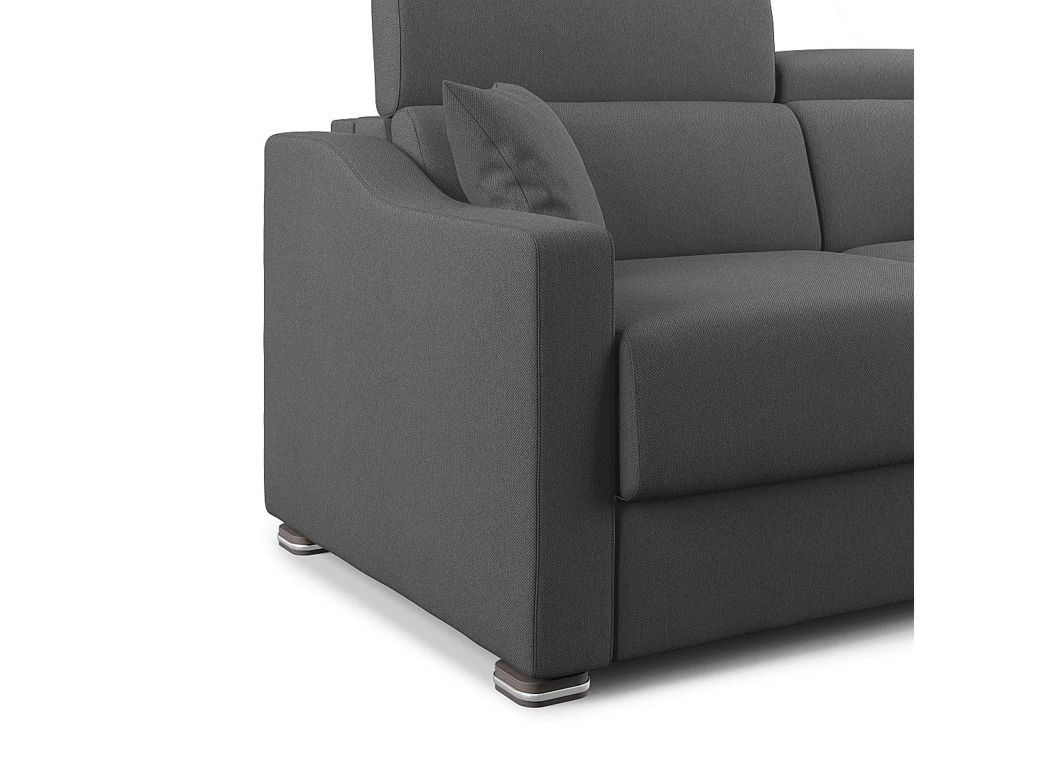 Amber Canapé lit convertible en tissu détachable T05 171 cm (mat. 120x197)  anthracite