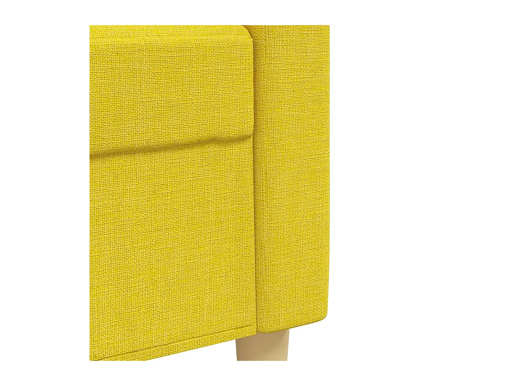 Ensemble de canapés 2 pcs jaune clair tissu