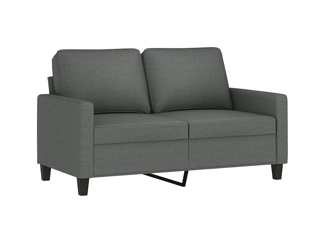 Ensemble de canapés 4 pcs avec coussins Gris foncé Tissu