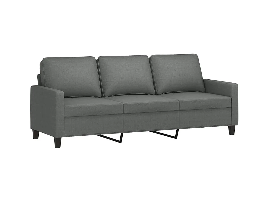 Ensemble de canapés 4 pcs avec coussins Gris foncé Tissu