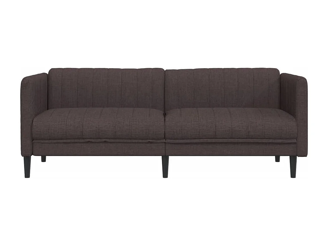 Canapé à 3 places marron foncé tissu