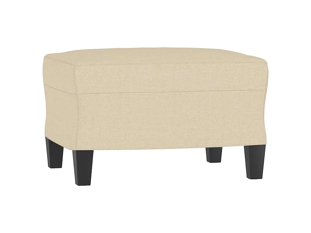 Canapé à 3 places avec repose-pieds Crème 180 cm Tissu