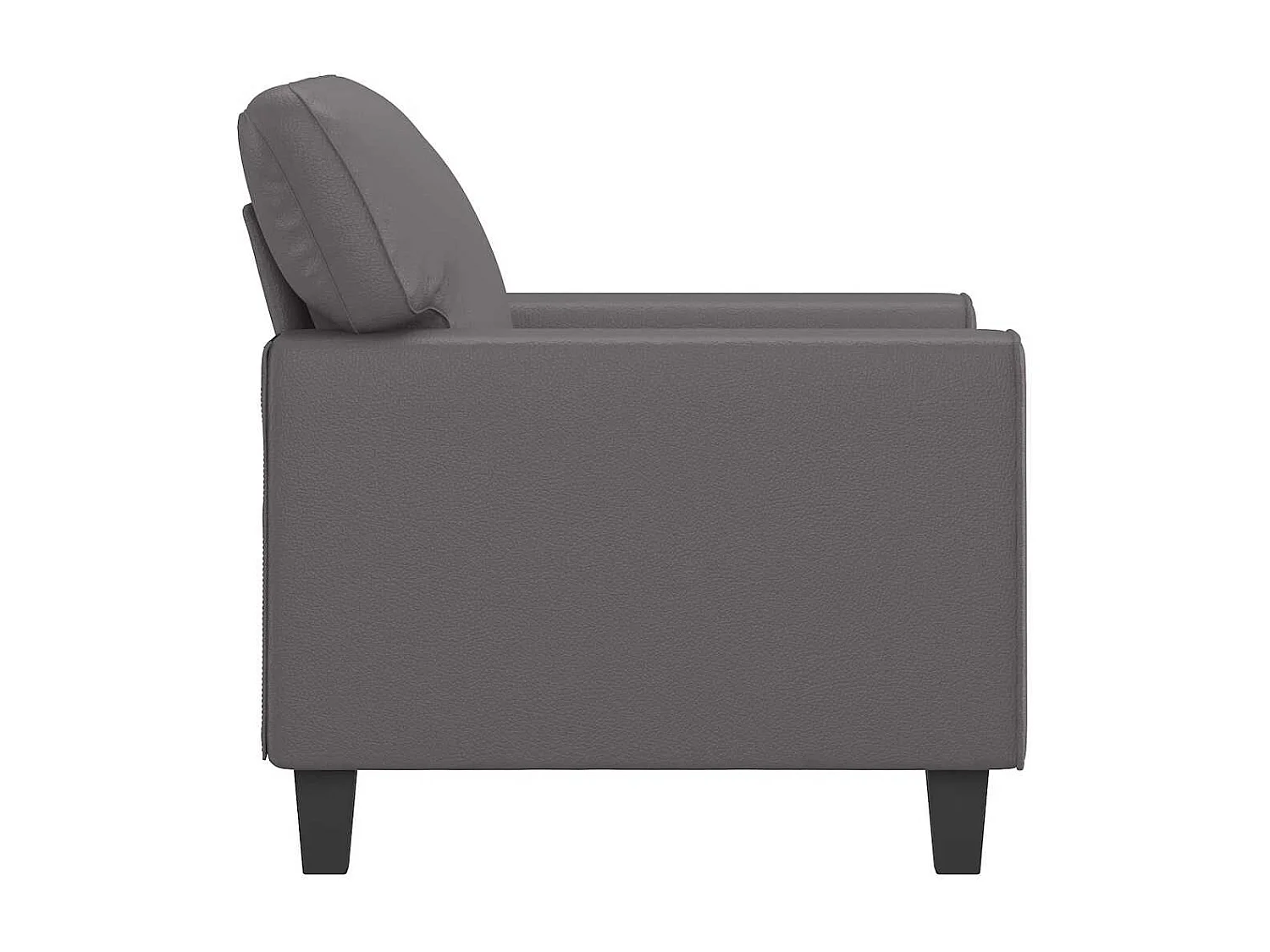 Fauteuil Gris 60 cm Similicuir