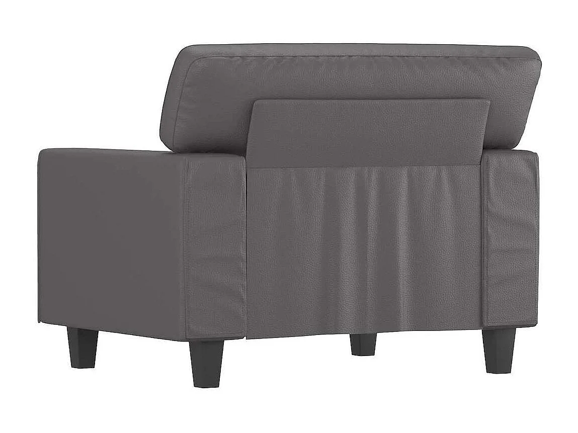 Fauteuil Gris 60 cm Similicuir