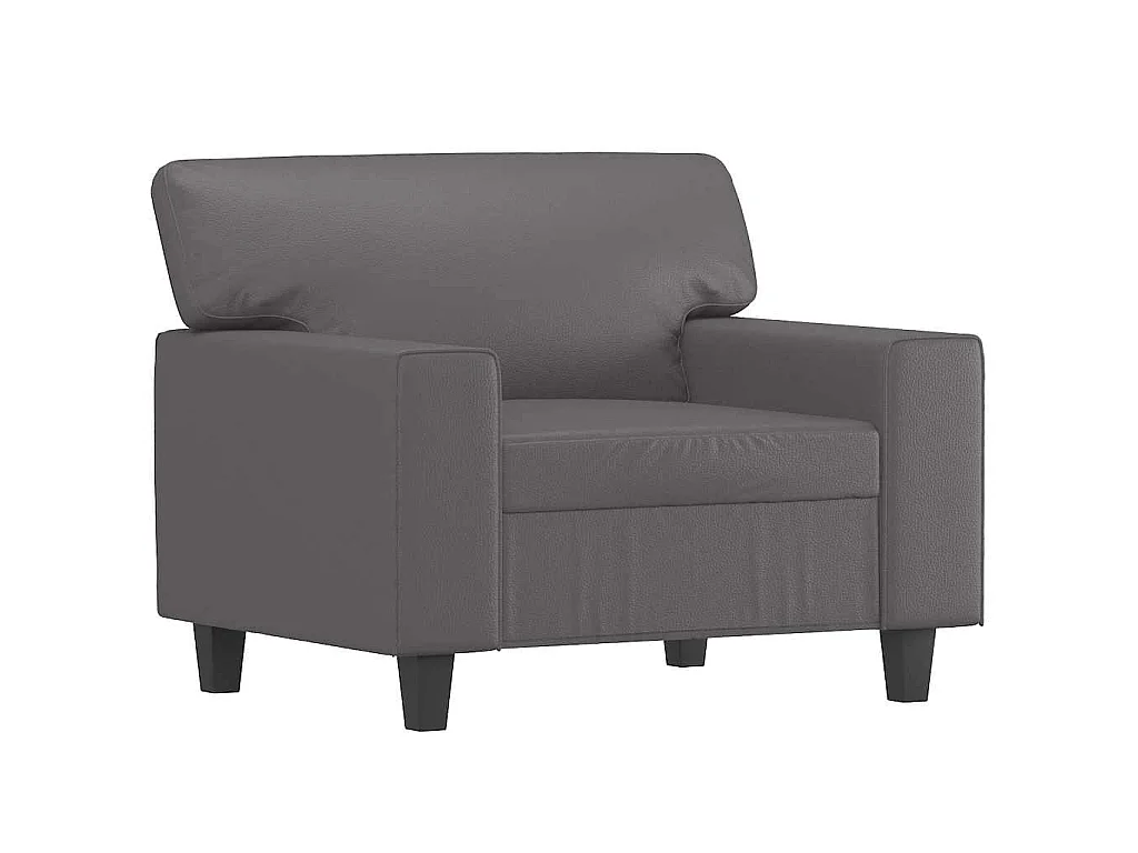 Fauteuil Gris 60 cm Similicuir