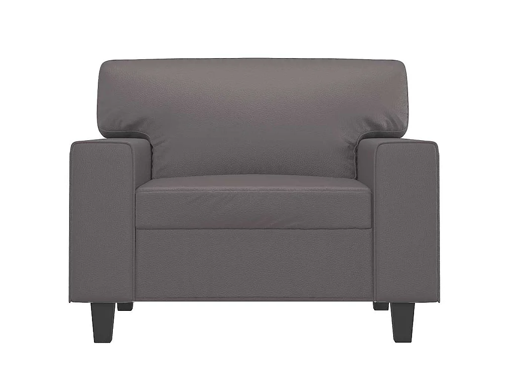Fauteuil Gris 60 cm Similicuir