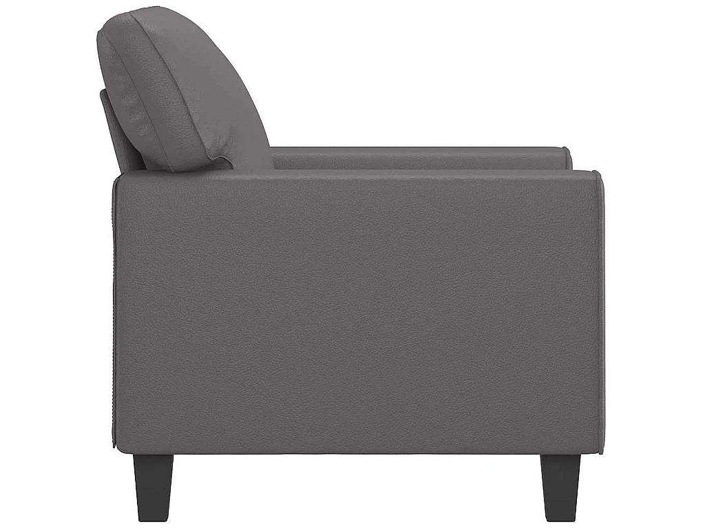 Fauteuil Gris 60 cm Similicuir