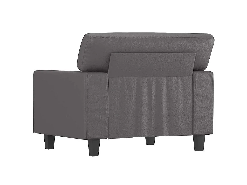 Fauteuil Gris 60 cm Similicuir