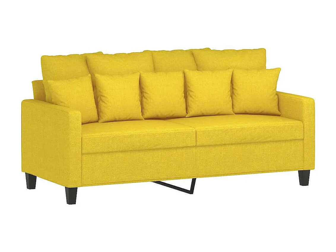 Tweezitsbank 140 cm stof lichtgeel