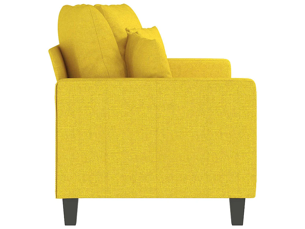 Tweezitsbank 140 cm stof lichtgeel