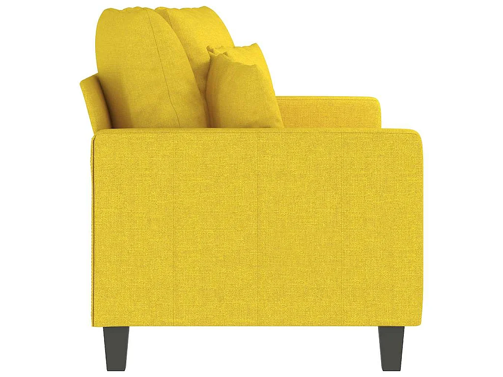 Canapé 2 places en tissu jaune