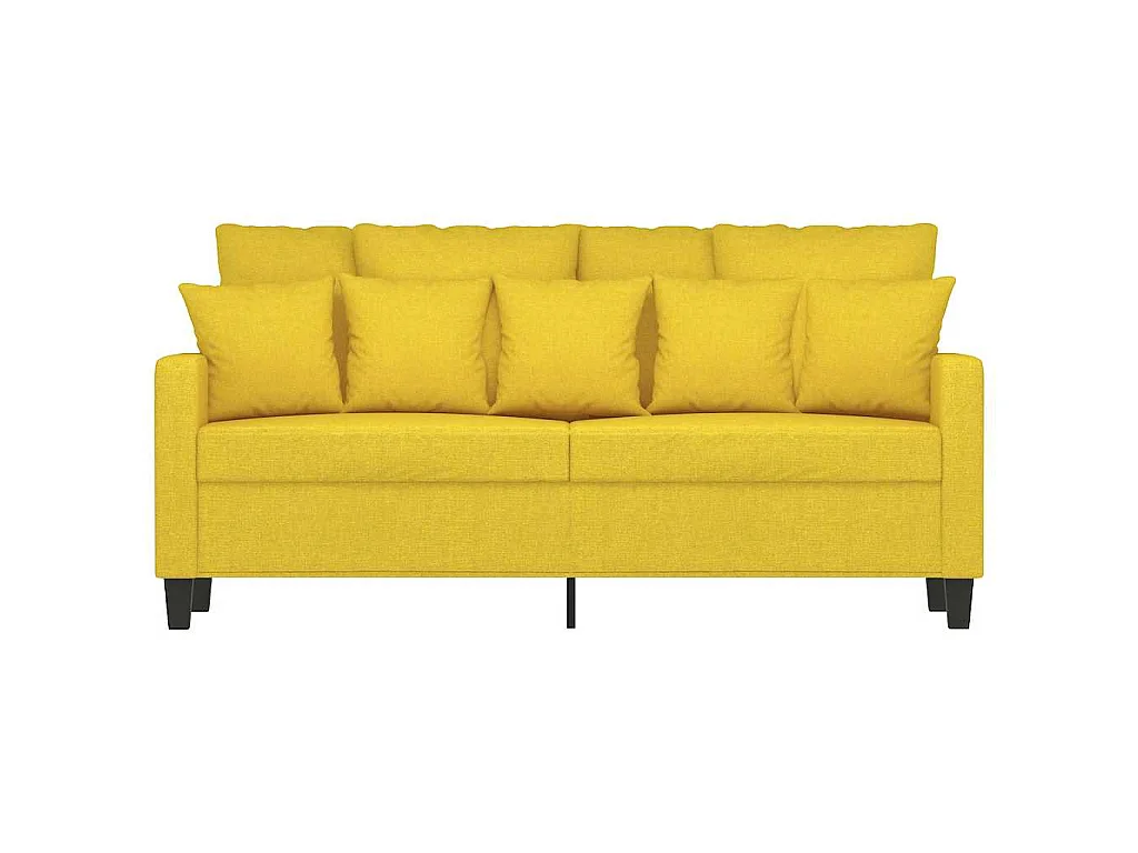 Canapé 2 places en tissu jaune