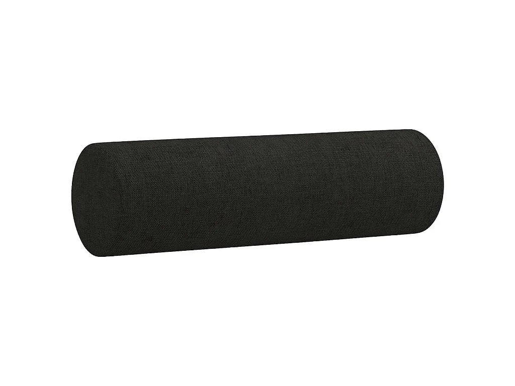 Canapé 2 places avec oreillers décoratifs noir 120 cm tissu