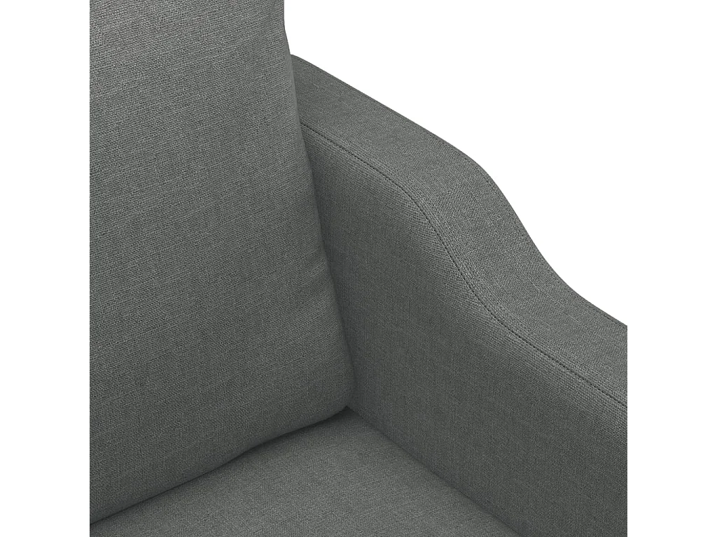 Set di Divani 4 pz con Cuscini Grigio Scuro in Tessuto