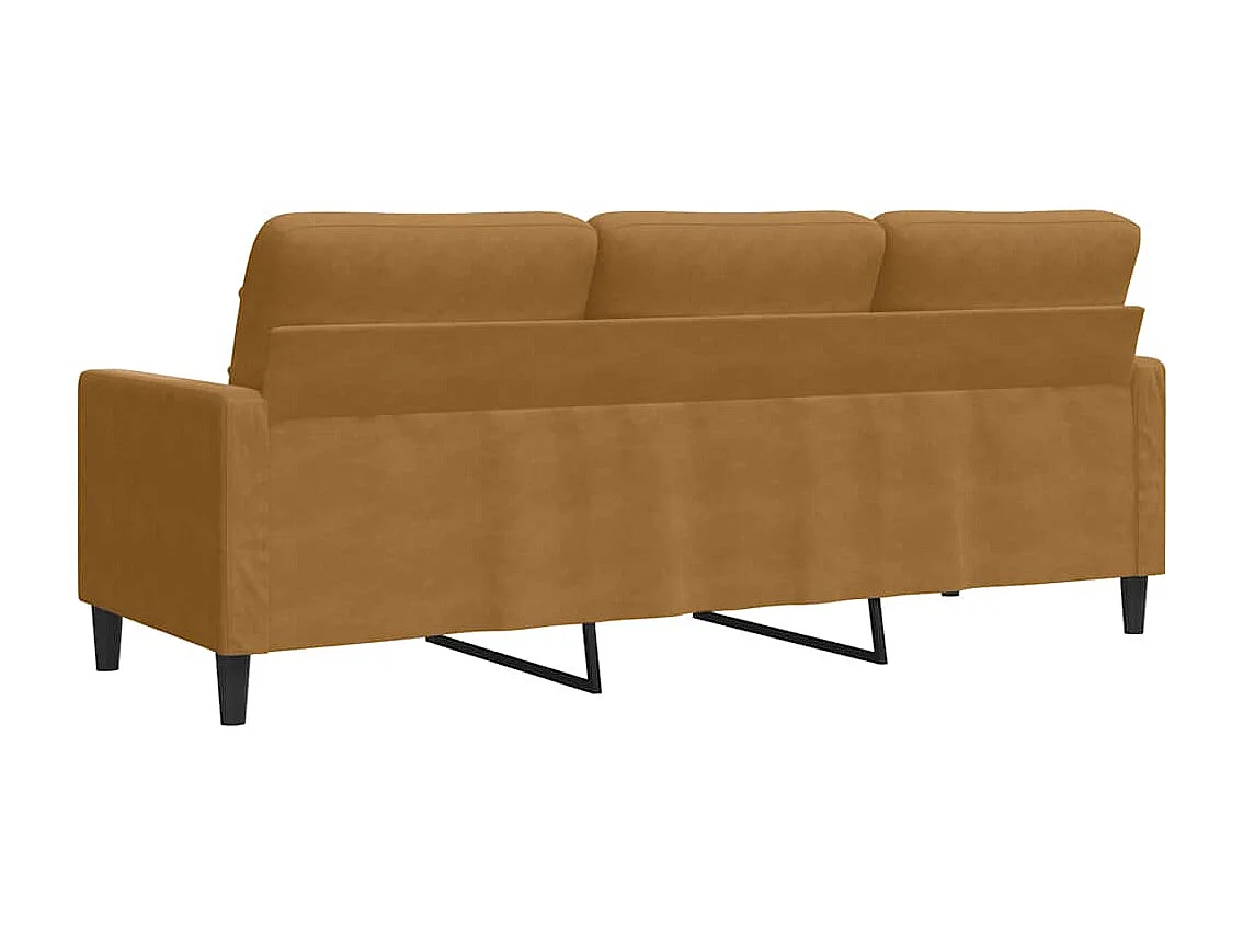 Canapé à 3 places Marron 180 cm Velours