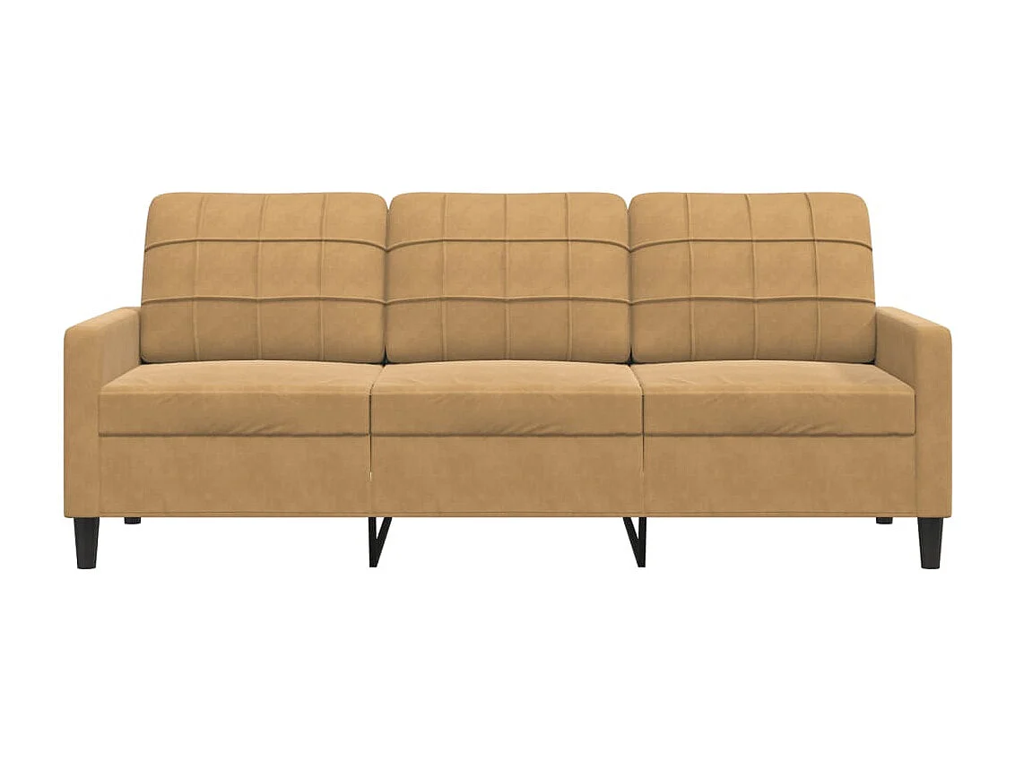 Canapé à 3 places Marron 180 cm Velours