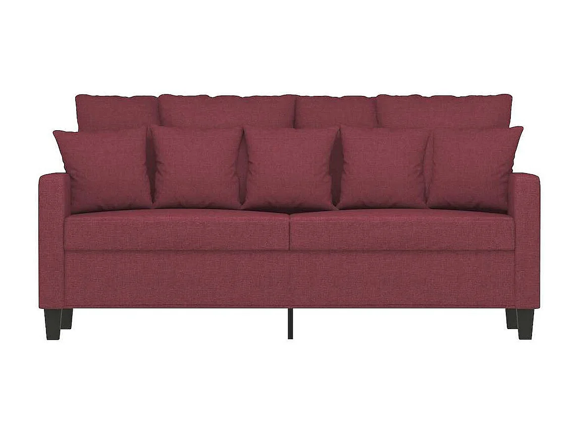 2-Sitzer-Sofa Weinrot 140 cm Stoff