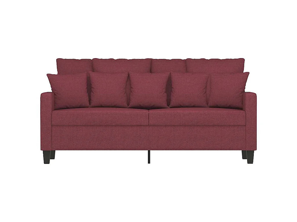 Tweezitsbank 140 cm stof wijnrood