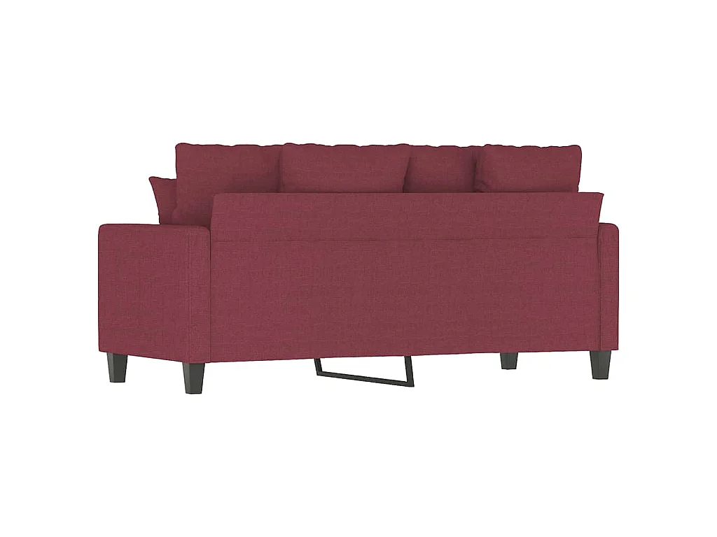 Tweezitsbank 140 cm stof wijnrood