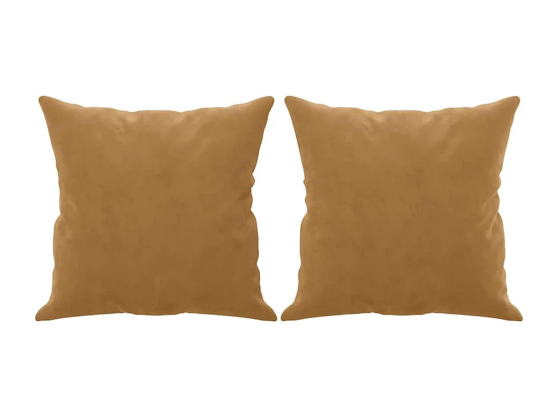 Tweezitsbank met sierkussens 140 cm fluweel bruin