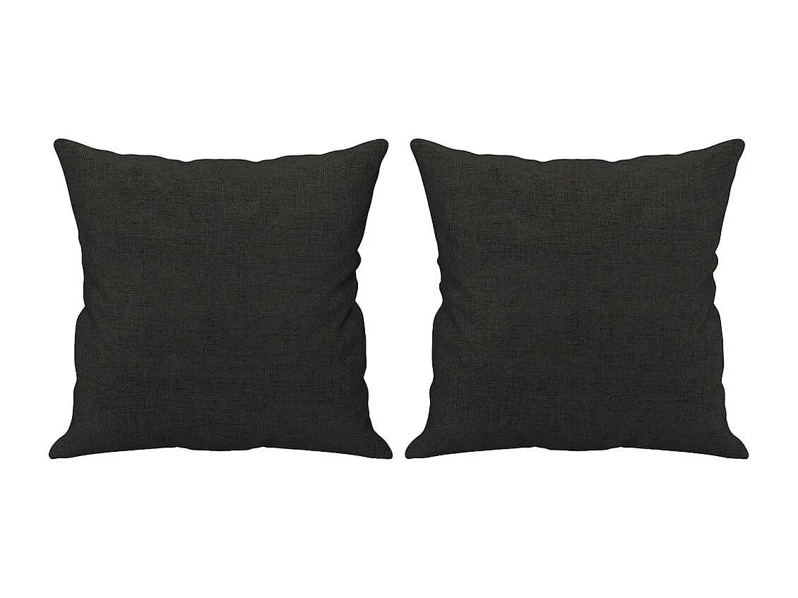 Tweezitsbank met sierkussens 120 cm stof zwart