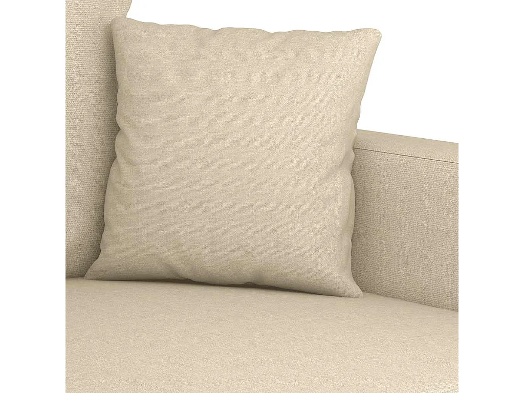 Canapé à 3 places Crème 180 cm Tissu