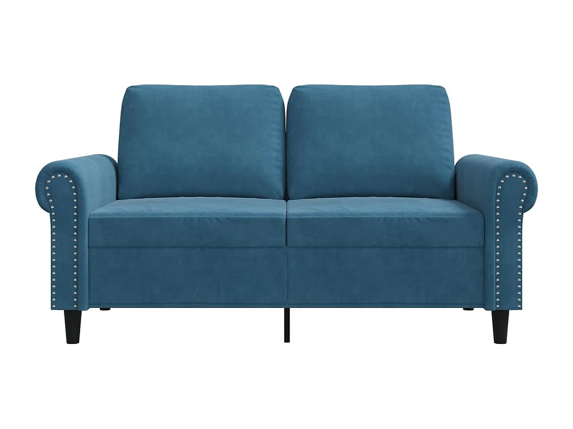 2-Sitzer-Sofa Blau 120 cm Samt