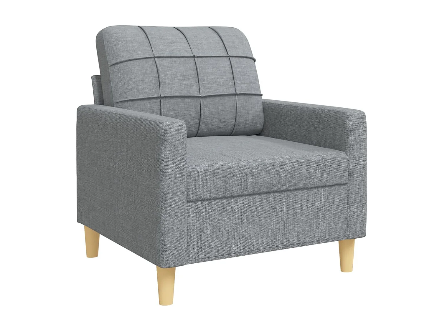 Ensemble de canapés 4 pcs avec repose-pied gris clair tissu