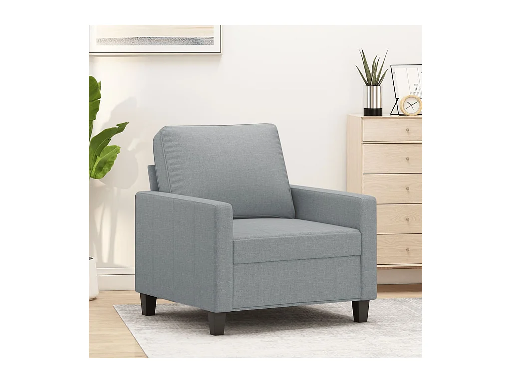 Fauteuil Gris clair 60 cm Tissu