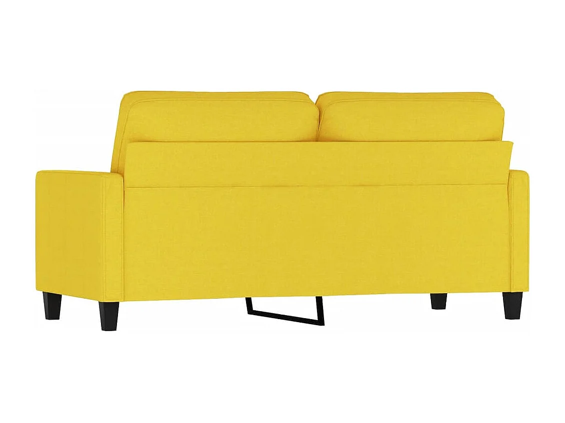 Canapé à 2 places Jaune clair 140 cm Tissu