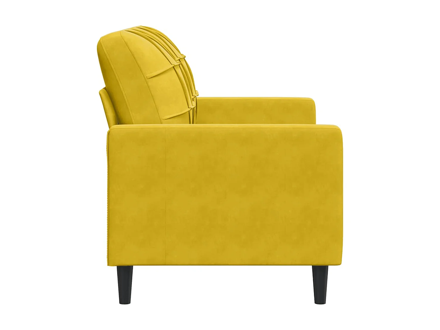 Canapé à 2 places Jaune 120 cm Velours