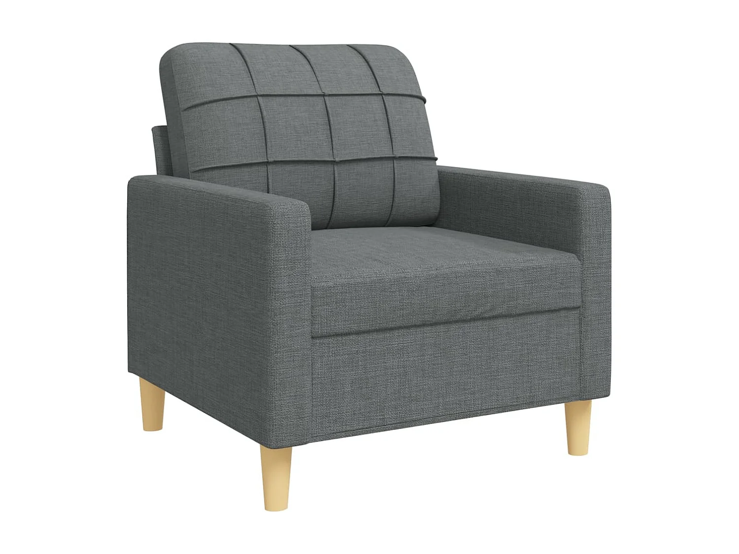 3-delige Loungeset stof donkergrijs