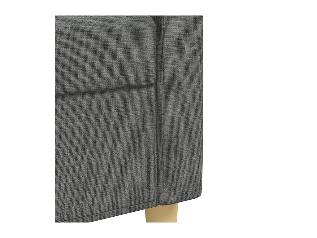 3-delige Loungeset stof donkergrijs