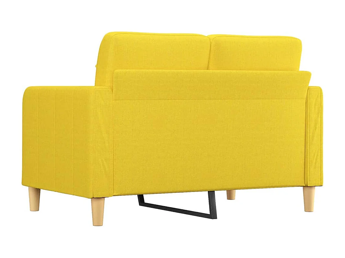Canapé à 2 places Jaune clair 120 cm Tissu